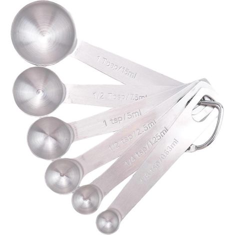 Lot cuillères mesure acier inox - Petit format - Métrique et US (1/5)