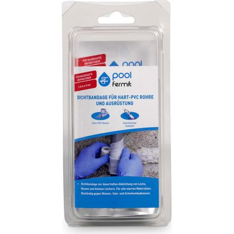 Fermit Pool Dichtbandage für Hart-PVC Rohre 1,5 m x 5 cm 09117 (1/3)