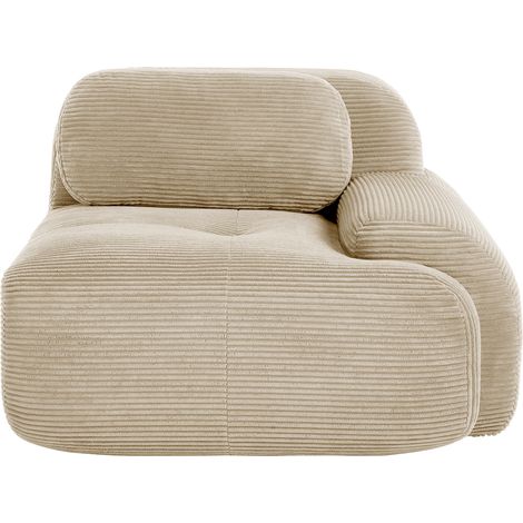 Canapé d'angle en velours côtelé - Modulaire - Velours côtelé premium - Beige - 104x103x70 cm - 18.2 kg (1/5)