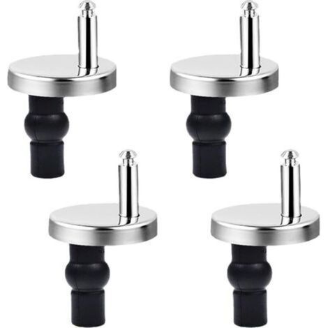 Paquet de 4 Lot de fixation abattant Macaron wc universels pour abattant de WC-Compatible avec la plupart des sièges de WC standards avec système d'abaissement automatique-Facile à installer (1/5)