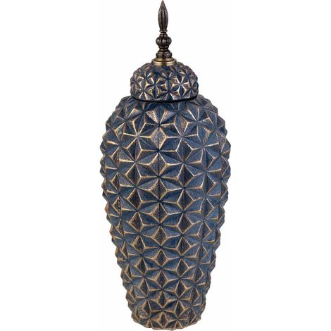 Jarrón de cerámica  negro, d18x45h cm (1/5)