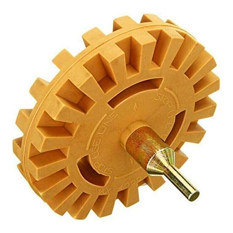 Kit d'outils de retrait de décalcomanies 10 cm en caoutchouc pour perceuse électrique pour enlever les rayures les autocollants et les autocollants en vinyle des voitures camping-cars (1/5)