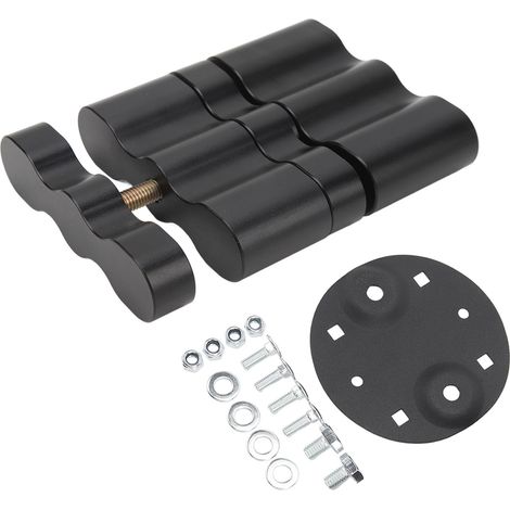 Support de fixation double pour jerricane 1,75 gallon, aluminium anodisé noir, support à double verrouillage pour réservoir d'essence (1/5)