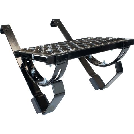 DAPRONA Laufrost Set für flache Dachziegel, Dachtritte für Schornsteinfeger, inkl. Montagematerial für sichere Dachbegehung - Schwarz, 120cm