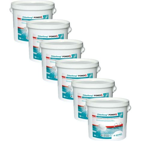 Pack Chlorilong 5 Fonctions / Power 5 - 5 kg Bayrol Quantité Pack de 6