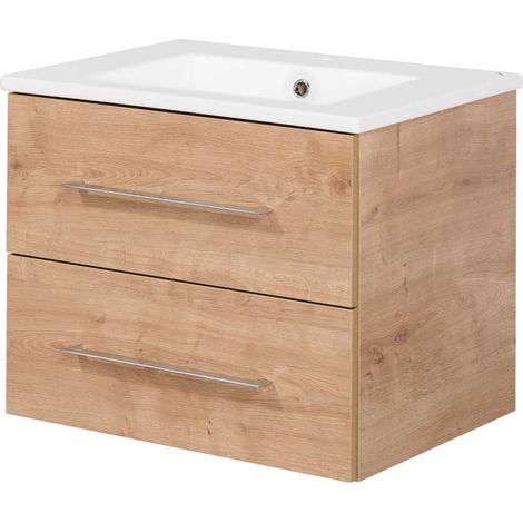 FACKELMANN B.perfekt Waschtischset 60cm - Ast Eiche
