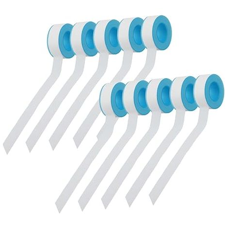 Confezione da 10 nastri sigillanti in Teflon per impianti idraulici - 20 mm x 20 m, nastri sigillanti in PTFE bianco per tubi di soffioni doccia, sigillante per tubi idraulici