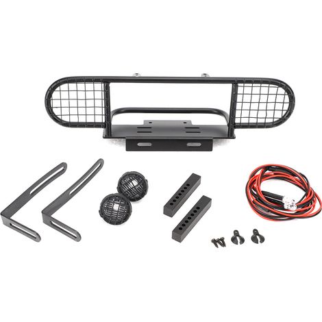 Pare-chocs avant métal pour Land Rover Defender SCX10 D90 D110 1/10 voiture RC modèle jouet accessoire noir (1/5)