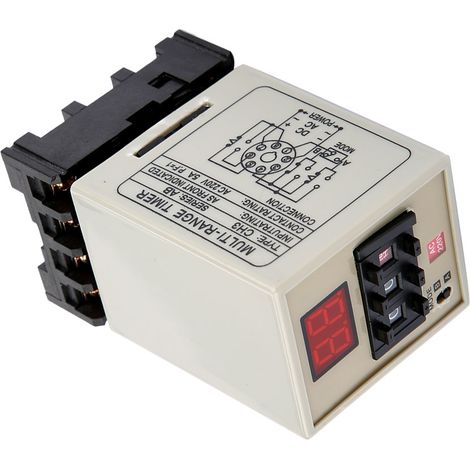 Relais temporisé double mode AH3-DM 0,01S-99H avec affichage LED (220V CA) (1/5)