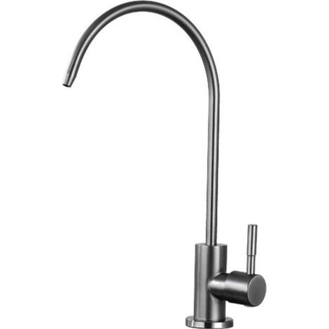 Robinet Cuisine Eau Froide - Filtre Osmose Inverse - Tête Pivotante 360° - Raccord G1/2 - Acier Inoxydable Sans Plomb - 1 Pièce