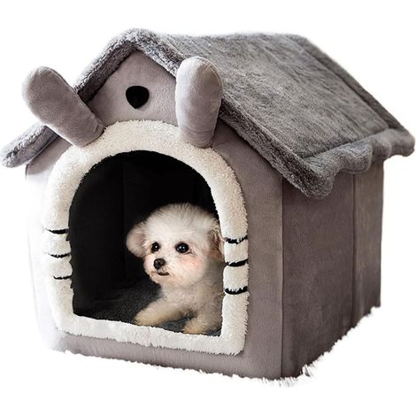 Grand panier pour animaux lavable avec tapis rafraîchissant et couverture confortable. Idéal pour les chats de grande taille, il offre un espace spacieux et agréable pour les moments de repos. (1/5)