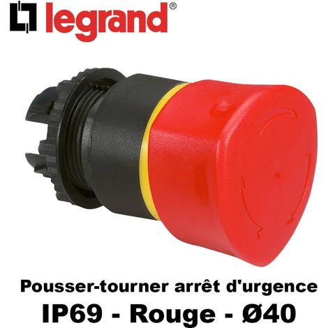 Osmoz Coup de poing arrêt d'urgence Ø40 IP69 Legrand - LEG023882