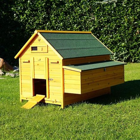 Pollaio Casetta In Legno Per Galline Cocincina XXXL Tetto Bituminato (1/5)