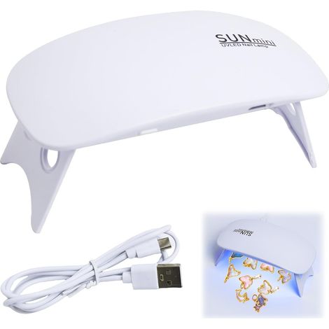 Lampe UV Résine Pliable - 1 Unité - LED USB - Durcissement Rapide - Loisirs Créatifs - 129x65x17mm (1/5)