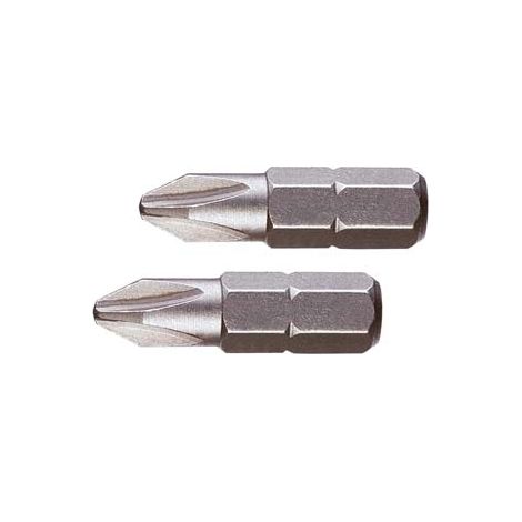 INSERTI A CROCE PHILLIPS IN BLISTER PER AVVITATORI MM.25- - mm.25 PH 1  in blister 2pz. - 1 blister EXCEL