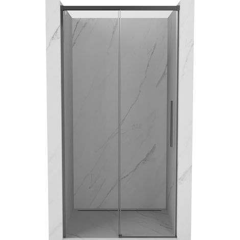 Mexen Rox Schiebetür-Duschabtrennung 120 cm, transparent, Gun Metal - 8C2-120-000-95-00