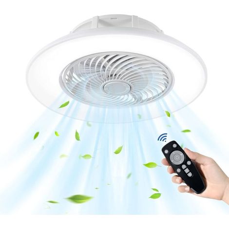 Ventilateur de plafond LED 36W dimmable – Télécommande – 8 pales – Température de couleur 2800K-6500K – Flux lumineux 4600 LM (1/5)