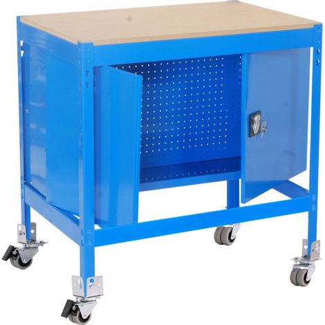 Simonrack Table de travail moderne bleu robuste et pratique (1/2)