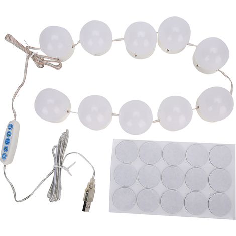 10 ampoules LED dimmables pour miroir de maquillage, kit de 10 pièces, éclairage cosmétique réglable (1/5)