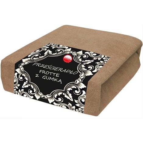 Drap-housse en éponge 160x200 doux, latte chaud, cappuccino (1/5)