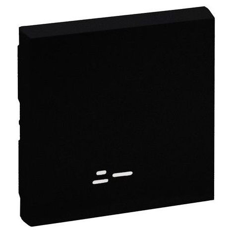 Tecla Niloé Step con visor para interruptor y conmutador negro mate LEGRAND 864506