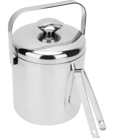 1300-ml-Eiskübel mit Deckel, Sieb und Zange, Edelstahl 304 für die Hausbar (1/5)