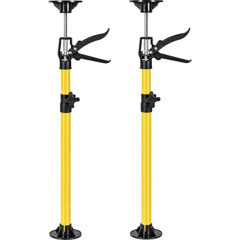 2 Pièces Etai Telescopique Reglable, Étai de Soutien Extensible de 115-290 cm, Étais Télescopiques Jusqu'à 45°, Étai Porte Télescopique Charge 40 kg, pour Cadres de Porte, Plafond Montage (1/5)