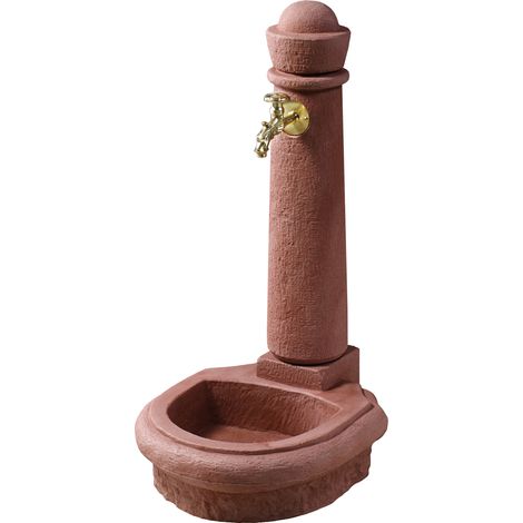 GARANTIA VENEZIA fontana in pietra redstone incl. rubinetto nostalgico