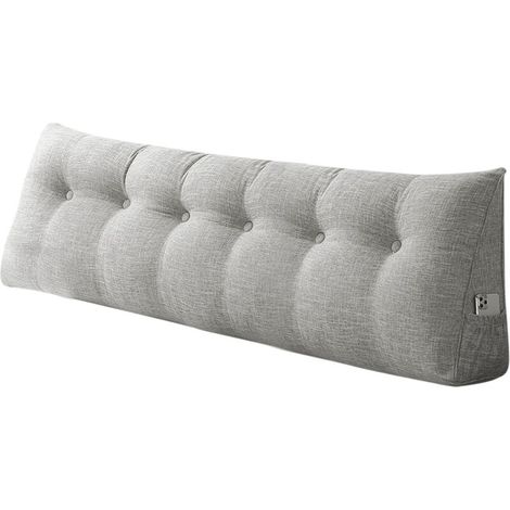 Coussin de Lecture Compensé, 180cm Gros Coussin Canapé, Traversin Tête de lit Support Arrière, Triangulaire Coussin à Coins, Oreiller Cervical Dossier de Soutien Lombaire, oreiller en coton PP (1/5)