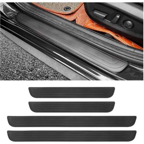 4PCS Seuil de Porte Adhesif pour Protection Portiere Voiture,Protege Portiere Voiture Anti-rayures,Protection Seuil de Porte Voiture,Étanches Universelles Accessoires Voiture (1/4)