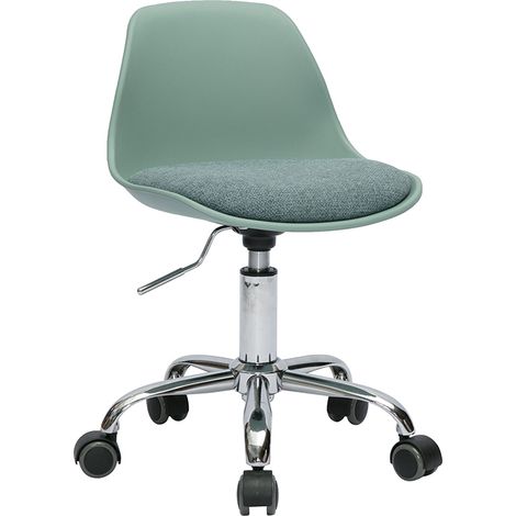 Poltrona da ufficio per bambini con ruote verde grigio STEEVY