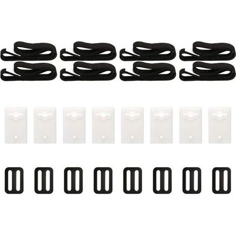 Kit de fixation pour bâche solaire de piscine, 8 Sangles de bâche solaire, kit avec sangles universelles à bobine pour fixation de bâche solaire, pour piscine enterrée (1/5)