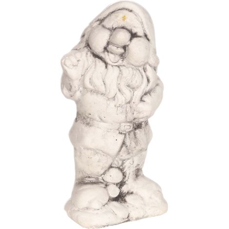 Scultura decorativa in cemento grigio raffigurante un nano (1/4)