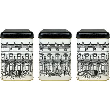 Contenitori Cucina Set 4/3 Pezzi 1 Portapane Contenitore Con Coperchio 3 Barattoli Tè,Caffè,Zucchero,Spezie,Box Organizer Pasta,Barattolo Biscotti Storage City - 3 Pezzi (1/5)