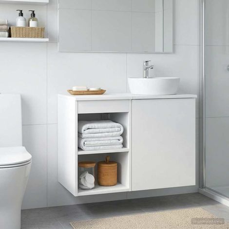vidaXL Bathroom Cabinet In-between White 30 x 35 x 50 cm