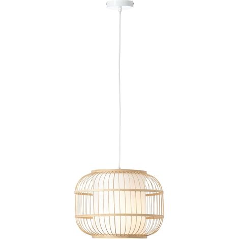 BRILLIANT Bones suspension 40cm naturel / blanc lampes d'intérieur, suspensions 1x A60, E27, 40W, convient aux lampes normales (non incluses) A ++ Réglable en hauteur / le câble peut être r (1/4)