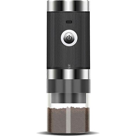 Elektrische Kaffeemühle mit 5-stufiger einstellbarer Stoppfunktion, tragbar und kabellos, inklusive Getriebe.