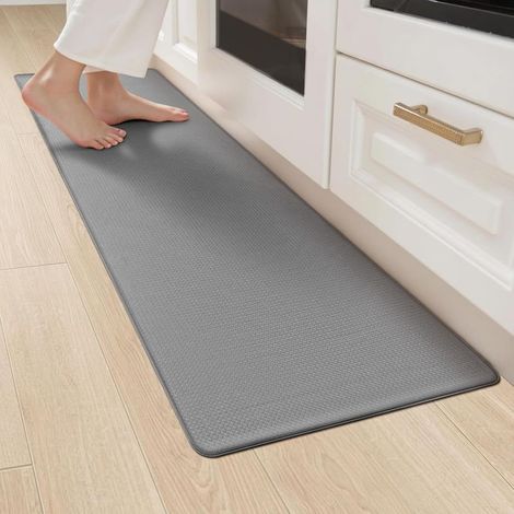 Tapis Cuisine 44x150cm Gris, Antidérapant/Imperméable, Anti-Fatigue, Évier/Couloir/Buanderie (1/5)