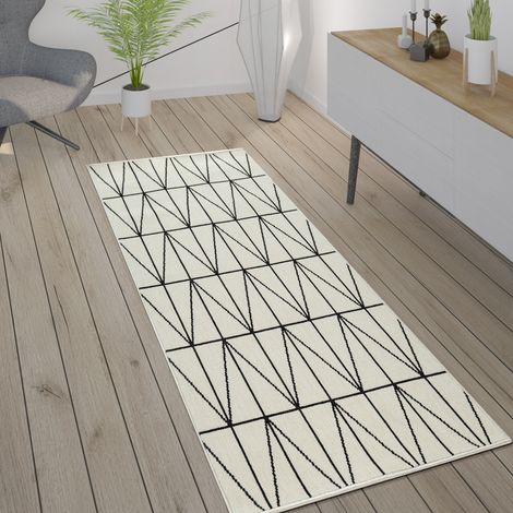 Paco Home Tapis Intérieur & Extérieur Terrasse Et Balcon Style Scandinave Résistant Aux 80x150 cm, Blanc