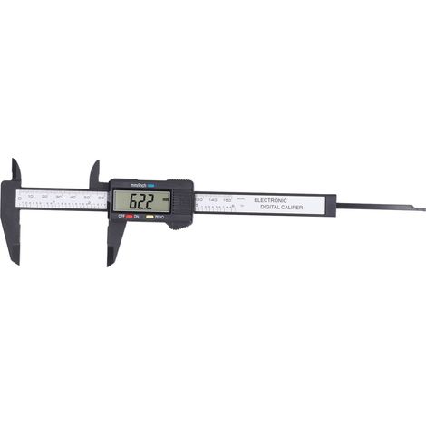 Pied à coulisse à vernier avec affichage numérique LCD 0-150 mm, double échelle, outil ABS pour mesures et tests (1/5)