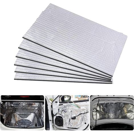6 Pièces Tapis D'Isolation Acoustique 250 x 180 x 5 mm Tapis de Voiture Isolant, Isolation acoustique et thermique pour Isolation Phonique Étanche Ignifuge (1/5)