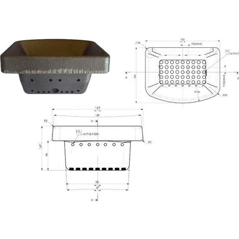 BRACIERE IN GHISA PER STUFA A PELLET ECOTECK RAVELLI 100-07-001N