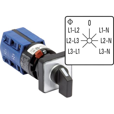 Kraus & Naimer CG4.A007.FS2.F785 Voltmeter Umschalter 10 A Grau, Schwarz 1 St.
