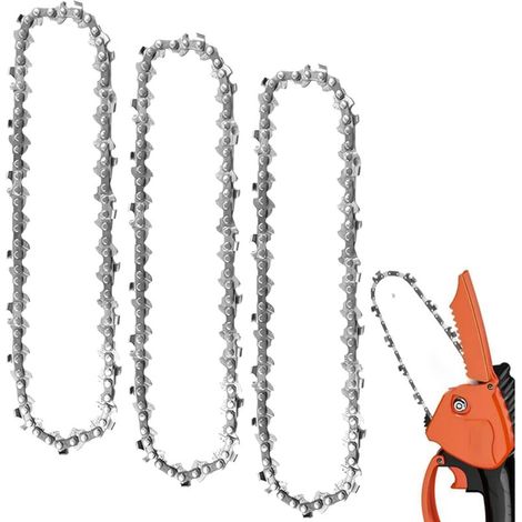 Lot de 3 Chaînes d'Élagueuse sur Perche pour Guide-Chaîne de 10" (25 cm), 40 Maillons d'Entraînement, Faible Rebond, Compatibles avec Black & Decker, Ryobi, Ferrex, Primaster et autres (1/5)