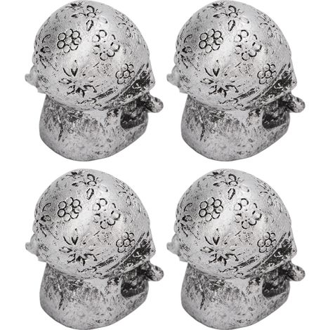 Lot de bouchons de valve de pneu en forme de crâne avec joint en caoutchouc pour voitures, vélos, SUV, camions, motos, argent (1/5)
