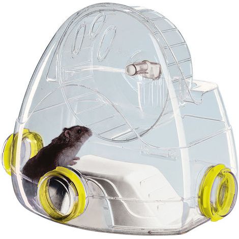 Ferplast GYM Module d’habitation avec roue pour hamsters et autres petits rongeurs. Variante GYM - Misure: 32.3 x 23 x h 26.3 cm - (1/5)