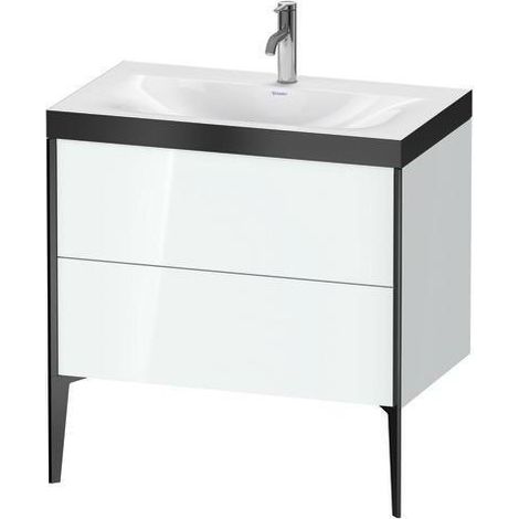 Support de lavabo sous plan XVIU 610x800x480mm avec cadre/profil Viu en noir