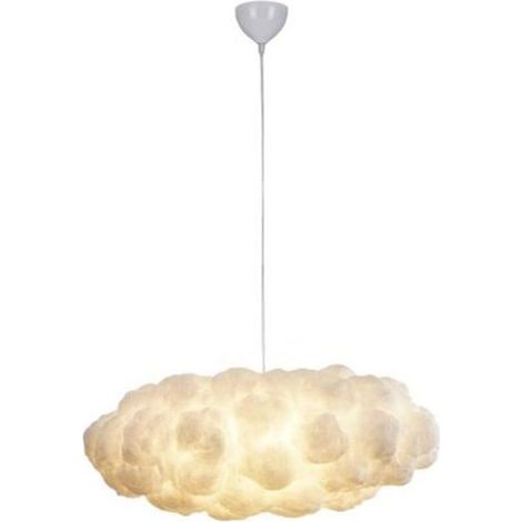 Lustre nuage flottant en plastique et métal – lumière chaude – hauteur réglable 1m – pour espaces de 5 à 10m² (1/4)