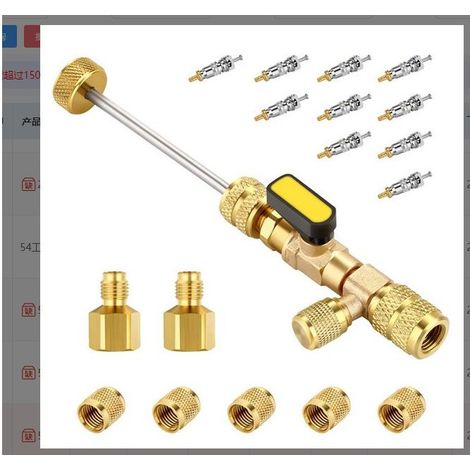 Herramienta para extraer núcleos de válvulas, instalador de núcleos, extractor de válvulas HVAC, refrigeración, equipos de servicio, equipos de aire acondicionado, fácil de usar para mantenimiento pro (1/5)