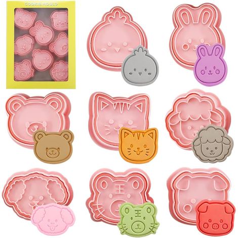 8 Pièces Emporte-Pièces Animaux,Emporte Piece Patisserie Animaux,Emporte Piece Enfant Animaux,Emporte Piece 3D Animaux,Emporte Piece Animaux,Mini Emporte Piece Animaux (1/5)